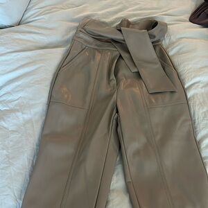 NWT Jonathan Simkhai Olive Designer Leather Pants